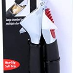 OXO Good Grips Knoflookpers met ingebouwde reiniger - Grote houder - Xwaar uitgevoerde zinken constructie - Vaatwasmachinebestendig - Zachte handgrepen met antislip voor comfort