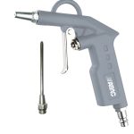 ABAC Persluchtpistool G-502, blaaspistool/luchtdrukpistool met kort en 10 cm lang mondstuk, Ø 2 mm mondstuk, perslucht reinigingspistool met max. druk 8 bar, aluminium