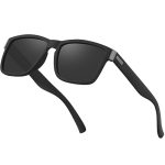 Beste gepolariseerde zonnebril Perkanion gepolariseerde zonnebril voor heren en dames UV400 bescherming Klassieke vierkante zonnebril Lichtgewicht frame voor autorijden, vissen, reizen, sporten