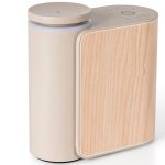 ZMARKRAFT® Waterloze etherische olieverspreider met massief houten deksel 3 timers 2 mistmodi, auto-off stille dubbele vloeibare geurverspreider, draagbare waterloze geurverspreider met verlichting