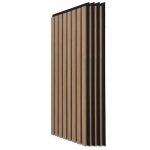 Art3d akoestische panelen donker notenhout 3D | Geluidsisolatie voor kantoor, studio en woonkamer | Houtfineer met vilten achterkant | 120x60cm (0,72㎡) geluidsabsorberend