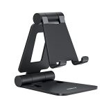 NULAXY Telefoonstandaard, volledig opvouwbare hoek in hoogte verstelbare mobiele telefoonhouder standaard dock aluminium bureau compatibel met iPhone 16 15 14 13 12 11 Pro Max XR X 8, HUAWEI, Galaxy,