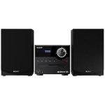 SHARP XL-B517D(BK) Micro Hi-Fi geluidssysteem stereo met DAB radio, DAB+, FM, Bluetooth, CD-MP3, USB-weergave, houten luidsprekers, 45W - zwart