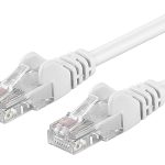 PremiumCord Netwerkkabel, ethernet, LAN- & patch kabel Cat6, UTP, snel flexibel en robuust RJ45-kabel 1Gbit/S, AWG 26/7, koperen kabel 100% Cu, wit, 1m