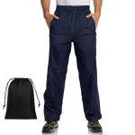 Beste regenbroek BSBUY Lichte regenbroek voor heren, waterdichte regenbroek met zakken, winddichte broek, modderbroek, regenbroek, werkbroek, heren en dames, winddichte outdoorbroek voor fietsen