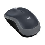 Logitech M185 draadloze muis, 2,4 GHz met USB-mini-ontvanger, batterijduur van 12 maanden, 1000 DPI optische tracking, tweehandig, compatibel met PC, Mac, laptop, grijs, 1 stuk