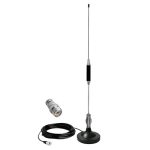 27-MC CB-Antenne : Magneetvoet-Antenne (Ht 67cm, Ø95mm) met RG58-Kabel (5m,50Ω)&Connector(UHF PL-259 & BNC) |Voor Auto, Trucker, Jeep,Vrachtwagen,UTV|Compatibel met CB-Radio Uniden, Midland, President