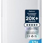 Pro Breeze 12 L/Dag Luchtontvochtiger – Automatische Vochtigheidssensor – 24-Uurs Timer, Was drogen en Slaapstand – 2L Watertank en Doorlopende Afvoer – Dehumidifier Vocht en Schimmel Verwijderen