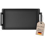 Beste teppanyaki plaat inductie Favoriete pan - teppanyaki met zijgrepen 41 x 24 cm voor alle warmtebronnen en oven