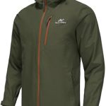 NORDIC OUTLAND Lichte heren regenjas met capuchon, waterdicht, ademend, regenjas voor buiten (DE/NL/SE/PL, Alfabetisch, XL, Regular, Regular, Army Green)