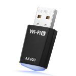 USB WLAN Stick voor PC WLAN USB Stick Internet Ontvanger WiFi Adapter Dongle AX900 WiFi 6 Dual Band 5GHz/2.4GHz met ingebouwde driver voor desktop laptop compatibel met Windows 7/10/11