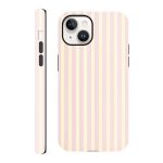 Beste telefoonhoesjes Yirlbey Gestreepte strepen, zomer, telefoonhoes voor iPhone 14 / iPhone 13, 6,1 inch, esthetische zomerse roze geel patroon, meisjes, beschermhoes, tweelaagse, stootvaste kleurrijke siliconen hoes