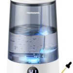 Beste luchtbevochtiger Homvana Cool Mist Bevochtiger, top-fill, slaapkamer, 3,6L, 360°, 34 uur, rustig 16 dB (SilentSpary Tech), klein, kinder- en babykamer, BPA-vrij, aromadiffuser voor planten, 7 kleuren, nachtlampje