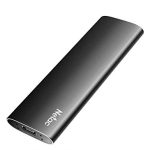 Netac 250 GB draagbare externe SSD, USB 3.1 Gen2 (6 Gbit/s) externe ultra-speed solid-state drive USB-C mini externe SSD met 550 MB/s gegevensoverdracht voor laptop, Typc-C-telefoons