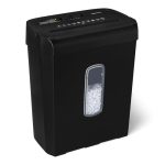 Amazon Basics Papierversnipperaar en Creditcardversnipperaar met Dwarsversnippering, tot 6 Vellen, 14L, Zwart