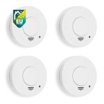 Smartwares RM250/4 Rookmelder – Inclusief batterij – Testknop – 85 dB, set van 4, wit