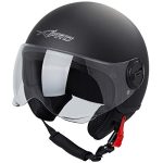 Beste jethelm motor Motorhelm Motorfiets Roller Jet Helm Demi Avio Vizier Gehomologeerd SonicMoto Matt Zwart XL