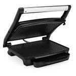 Princess 112415 Panini Grill – Zwevend bovendeksel – Verticaal opbergbaar, 30 x 24 cm, Zwart
