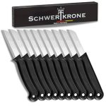 SCHWERTKRONE Fruitmes- en schilmesjesset (10 stuks) Made in Solingen, Germany - Professioneel en scherp roestvrij staal - Groentemessen/Schilmessen