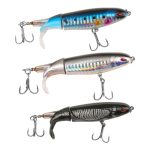 Beste aas voor snoek 3 stuks Topwater visaas met haken, perfect aas voor grote roofvissen, visaas voor snoekbaars, baars, forel, wobbler swimbait, visaas, viscadeau voor mannen