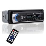 Beste autoradio NK AutoRadio - Bluetooth Handsfree 4.0, AUX Functie, MP3 Speler en Dubbele USB Poort, FM Stereo Geluid, Handsfree Bellen, Afstandsbediening, LCD Scherm, iOS & Android