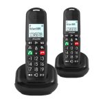 Beste vaste telefoon ALCATEL XL685 Duo – vaste telefoon, draadloos, DECT Senior, XL-formaat, grafisch display, hoge leesbaarheid, grote toetsen, audio boost, handsfree, oproepblokkering, 2 handsets, zwart