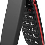 Ufferson 4G mobiele telefoon voor senioren zonder abonnement, mobiele telefoon met grote toetsen, flip mobiele telefoon voor senioren met 1,7 inch kleurendisplay, dual sim, SOS-noodop, zaklamp, korte