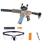 FunBlasters Gel Blaster Gun MK7 – automatisch elektrisch waterkogelpistool – 20.000 ballen en bril – watersoft krachtig geweer geweer geweer wapen – volwassenen Gelfire Water Gun (bruin)
