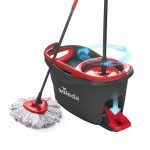Vileda Turbo Deep Clean – Complete roterende mopset met emmer met pedaalpers, Telescopische steel 85-131 cm, Microvezelpad 3in1, Meerkleurig 1 stuk, Duurzaam schoonmaaksysteem
