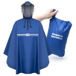 Rainrider Regenponcho voor fiets, regenkleding met capuchon, incl. kijkvenster, regencape voor fiets, incl. reflecterende strepen - regenjas voor mannen en vrouwen