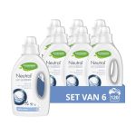 Beste eco wasmiddel Neutral Wit Vloeibaar Wasmiddel, parfumvrij en hypoallergeen - 6 x 20 wasbeurten - Voordeelverpakking
