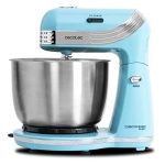 Beste mixer met kom Cecotec Cecomixer Easy Kneading Mixer 250 W, orbitaal uurwerk, inhoud 3 l, stalen kom, 5 functies (kneden, garde, mixen, assemuleren, emulgeren), 6 snelheden, blauw