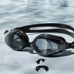 Vyloky Zwembril met optische sterkte (-1,5 tot -7,0), anti-condenscoating, zachte siliconen, panoramisch zicht (zwart, -1,5)