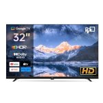 FPD Smart TV 32 Inch – (81 cm) met Google TV, geïntegreerde Google Play, Google Cast, HD 720p, HDR 10, Dolby Audio, spraakbediening en live streaming TV