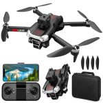 GQBVPN Drone met HD 1080P Camera Opvouwbaar, Drones met Borstelloze Motor, Auto Hover, Mini RC Quadcopter Afstandsbediening Drones voor Beginners en Kinderen/Volwassenen, Speelgoed Cadeau