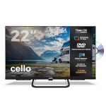 Cello CTRAV-22TZF 22" Smart LED 12V Traveller TV/DVD met Tizen OS van Samsung, Pitch Perfect luidspreker, Gaming Hub, Bluetooth, ideale tv voor campers, triple-tuner