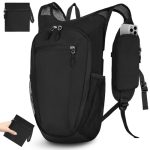 Beste wandelrugzak heren HOTUT Lichtgewicht Wandelrugzak, 10L Kleine Rugzak voor Heren en Dames, Lichtgewicht Dagrugzak met Telefoonvak, Opvouwbare Trekkingrugzak voor Bergbeklimmen, Wandelen, Kamperen, Outdoor Reizen