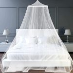 Klamboe-bed voor tweepersoonsbedden en eenpersoonsbed, 0,6 x 2,5 x 10,5 m, fijnmazig als muggenbescherming, muggennet, voor buiten, met kleefhaken en schroeven, geschikt voor camping, reizen en thuis