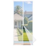 Apalus Prime Vliegengordijn voor Deur met Magnetische Sluiting, Insectenhor voor Balkondeur, Lichtdoorlatend en Weerbestendig, Extra Sterke Magneten, 3.8 cm Bevestigingsband Boven, (90x200 cm, Wit)
