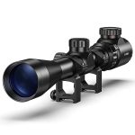 Mifhnby 3-9x40 richtkijker, rood en groen verlicht, optische richtkijker met 1 inch buis voor de jacht, geschikt voor 20 mm railmontage