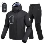 RIDEIRON motorfiets regencombi, zwart, M