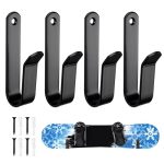 Skihouder voor muur, skateboard snowboard deur, skihouder, snowboard accessoires, wandhaak, longboard, wakeboard en rolschaatsen, 2 paar