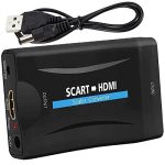 Scart naar HDMI Converter Adapter - Video Audio Converter HD 720p/1080p Uitgang voor Projector, Monitor, HDTV, STB, VHS, Xbox, PS3, Sky, Blu-ray, DVD, Wii