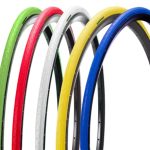 Gekleurde banden 700 x 23C (23-622), SLICK FIXED voor racefiets en straatbanden (wit)
