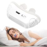GAOXIAO Slaapapneemachine tegen snurken, draagbare micro-CPAP anti-snurkmachine zonder masker, mini-slaaphulpmiddel met wervelstroom voor alle neusvormen mannen en vrouwen White