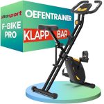 Beste spinningfiets Ultrasport F-Bike Pro Opvouwbare Hometrainer met 150 kg Draagvermogen, 16 Weerstandsniveaus, APP-functie, Extra Stil met Relax-schuimzadel | Fiets voor Thuisgebruik, Stationaire Fiets, Oranje-Zwart