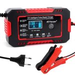 Beste druppellader Acculader voor auto's, 12 V, 6 A, intelligente temperatuurcompensatie, reparatiemodus, oplader voor motoraccu van vrachtwagen, grasmaaier