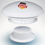 VitalVenture Dakventilatie voor camper Pilzlüfter Wit - Gedwongen ventilatie voor camper & caravan Ventilator met vliegenbescherming - Aerodynamisch, weerbestendig & duurzaam, hobby caravan onderdelen