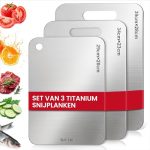 Bafeil Titanium Snijplankenset, 3 Stuks, S316 Roestvrij Staal