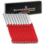 SCHWERTKRONE Fruitmes- en schilmesjesset (10 stuks) Made in Solingen, Germany - Professioneel en scherp roestvrij staal - Groentemessen/Schilmessen